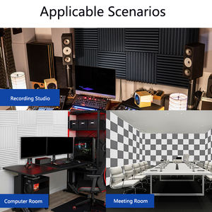 Espuma Absorbente de Sonido con Ranura Triangular, Algodón Acústico Autoadhesivo para KTV/Estudio de Grabación/Sala de Transmisión en Vivo - Reducción de <span class=keywords><strong>Ruido</strong></span> - Product Image 5