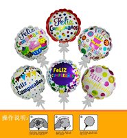 Nouveau ballon en aluminium auto-dégonflant avec bâtonnet nœud papillon, jouet gonflable automatique pour fête d'anniversaire d'enfants
