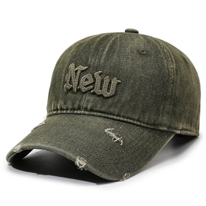 Gorras de Béisbol de Lona Desgastada con Bordado de Letras 3D, Estilo Retro, Personalizadas, de 6 Paneles, Estructuradas, Pedidos al por Mayor - Product Image 2