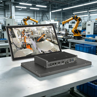 Panel PC Industrial de Aluminio, 4 LAN, Intel de 10.ª Generación, Monitor Táctil Integrado, Panel Frontal IP65, PC con Panel Táctil con Windows 11/Linux