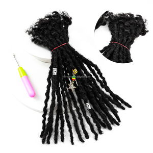ANNA-Extension cheveux humains Remy 100% naturels, extension de dreadlocks, 14 pouces d'épaisseur, 0.6 <span class=keywords><strong>cm</strong></span>, pour <span class=keywords><strong>coiffure</strong></span> hip-hop - Product Image 6