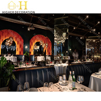 Salle à manger complète haut de gamme Design personnalisé Comptoir de bar de restaurant Design durable Ensemble de meubles de restaurant à vendre