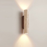 Lampe murale LED JACKSUN au design moderne et épuré, pour chambre à coucher, chevet, salon, couloir, escalier, avec éclairage haut et bas, couleur crème