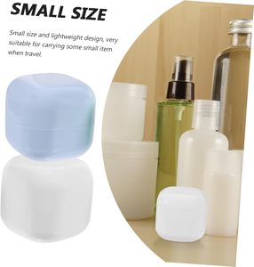 Nouveau style – Pots cosmétiques ronds à double couche, blancs et roses, de 3g à 50g, en plastique avec couvercle à vis, pour beurre corporel, gommage pour les lèvres et crème. - Product Image 6