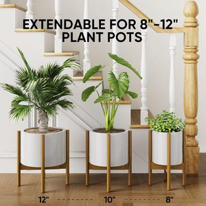 Adjustable telescopic flower <b>stand</b>, gardening flower potted plant <b>stand</b>, indoor floor-standing flower <b>pot</b> <b>stand</b>, balcony pothos - Product Image 2