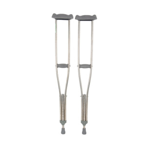KS Stainless Steel <b>Underarm</b> <b>Crutches</b> Height Adjustable Anti Slip Walking Aid For Mobility Support - Product Image 3