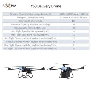 BROUAV China <b>Drone</b> Factory Y60 OEM ODM Transport <b>Drone</b> for Express Logistics - Product Image 3