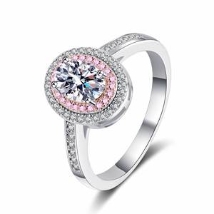 Women's 925 <b>Silver</b> Jewelry <b>Set</b> Oval Cut Zircon Ring Earrings <b>Necklace</b> Wedding Bridal Party Rhodium Plated Classic Style - Product Image 4