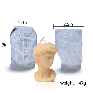 David figura estatua silicona jabón vela molde cera perfumada derretir molde decoración resina artesanía moldes de silicona - Product Image 2