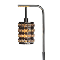 Luxe Vintage Style E26/E27 Ampoule Cristal Lampadaire Moderne rond Fer Corps Blanc Chaud pour Décor Intérieur pour Salon