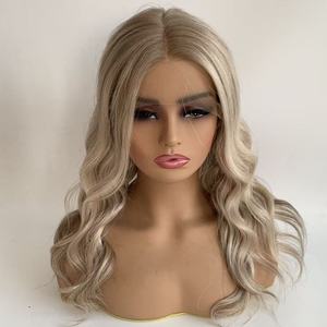 Parrucca Frontale in Pizzo HD, 100% Capelli Umani Europei Vergini con Cuticole Allineate, <span class=keywords><strong>Biondo</strong></span> <span class=keywords><strong>Platino</strong></span> con Riflessi, <span class=keywords><strong>Parrucche</strong></span> Frontali in Pizzo - Product Image 3