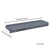 Protection anti-éclaboussures en silicone Wellfine, tapis de récupération d'eau, tapis d'évier, plateau de séchage, porte-éponge à vaisselle, accessoire d'évier de cuisine