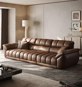 모듈형 파워 리클라이너 소파, 최고급 가죽, 제로 클리어런스, 벽에 붙는 풀 리클라이닝, 독립형 좌석, 거실용 - Product Image 1