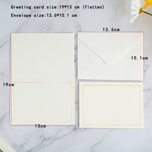 การ์ดอวยพรซองจดหมาย DIY,ที่ปั๊มร้อนสไตล์เกาหลีอวยพรวันเกิดขอขอบคุณข้อความสำเร็จการศึกษาครึ่งพับการ์ด - Product Image 2