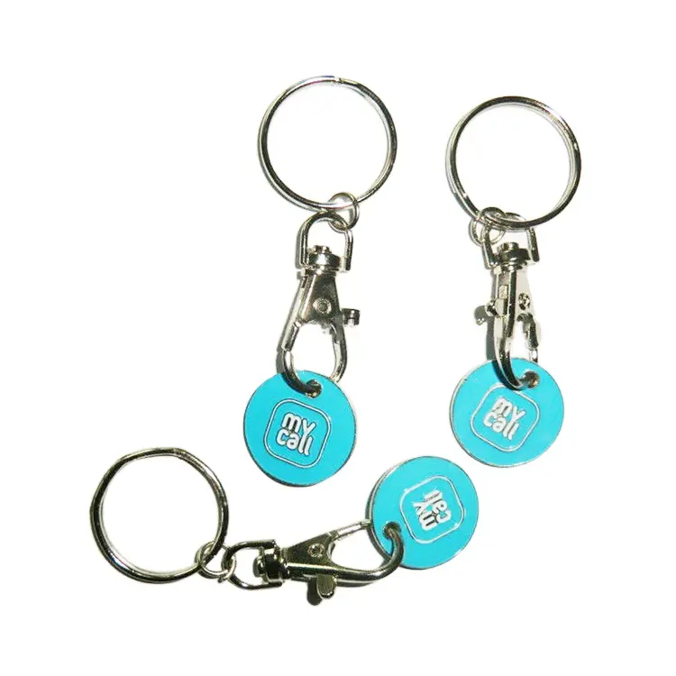 Metal Ferro/Aço Inoxidável/Liga Trolley/Token/Moeda Keychain Keyholder