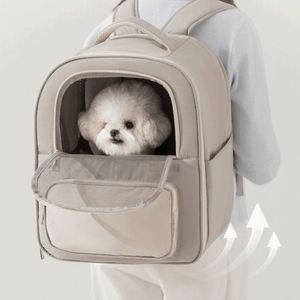 Luxury Solid Custom Designer Bag Logo-Lightweight Durable Eco-Friendly Large Size Portable 15kg Dogs <b>Cats</b> Travel Pet <b>Backpack</b> - Product Image 3