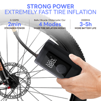 Richtek Nouveauté Gonfleur de pneus multifonctionnel Affichage numérique Pompe à air portable pour voiture et vélo Moniteur de pression des pneus Rapide en plastique