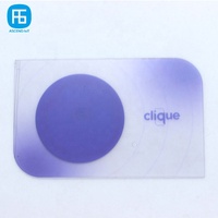 Carte de visite NFC transparente personnalisable avec impression, 13,56 MHz, carte encodée avec profil d'entreprise