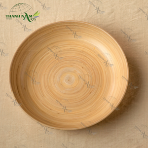 Fournisseur d'usine, Assiette en bambou à essence pure filée durable servant de la salade pour restaurant à domicile - Product Image 3
