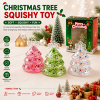 Jouet Squishy Arbre de Noël en Maltose, Doux, à Remontée Lente, Anti-Stress, Jouet Sensoriel à Presser pour Enfants et Adultes