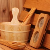 Sauna extérieur Bropool pour 4 à 6 personnes, en cèdre rouge massif, design moderne de villa, panneau de commande informatisé, transom 6 kW