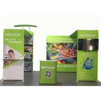 Impresión de logotipo personalizado Herramienta de configuración rápida Gratis 10x10 Marco de aluminio Tela elástica Soporte de exhibición Cabina de feria comercial portátil