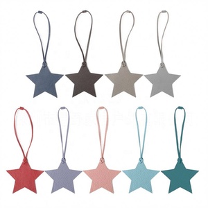 Venta caliente estrella de cinco puntas borlas llavero PU cuero colgante bolso encanto y etiqueta de equipaje - Product Image 2