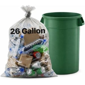 Bolsa de Basura Genérica de 26 Galones, Transparente, Multiusos, Paquete de 100 Unidades - Product Image 4