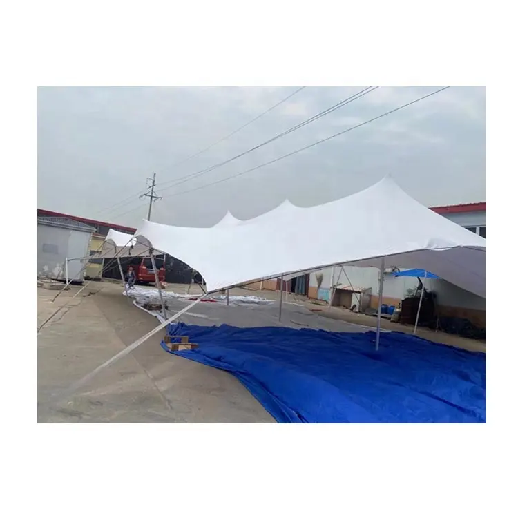 خيمة قماشية بيضاء خارجية عالية الجودة من الألومنيوم قابلة للتمدد للتخييم