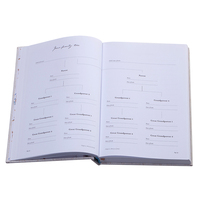 Kreativ mit Geschäfts-Notizbuch Bürostudio Papierstoff Leinen Baby-Erinnerungsbuch Tagebuch Geschenkset
