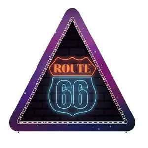 Premium Vintage Beer Bar Wall Decoration led luminous acrylic backboard Arabic digital route 66 neon lights