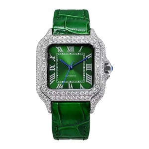 Montre carrée de luxe pour femme GEZFEEL, en moissanite, verre saphir, chiffres romains, étanche 5 bars, affichage analogique - Product Image 3