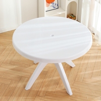 Vente directe d'usine Meubles de jardin Table de salle à manger d'extérieur Table en plastique portable pour événements en plein air