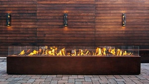 Foyer portatif rectangulaire à <span class=keywords><strong>Propane</strong></span>, <span class=keywords><strong>gaz</strong></span> naturel, extérieur en métal - Product Image 4