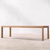 Table et chaises de jardin en teck, résistantes aux intempéries et au soleil, amovibles, en bois massif, pour balcon, villa, terrasse