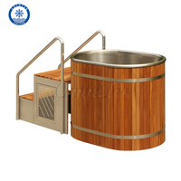 2025 nouvelles baignoires plongeantes froides personnalisées de haute qualité 304SS baril en bois de cèdre rouge Spa qualité baignoire glacée en bois baignoire Icebath