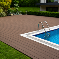 Planches de terrasse en bois-plastique WPC de première génération, imperméables, antidérapantes, à grain droit, pour piscine, terrasse extérieure