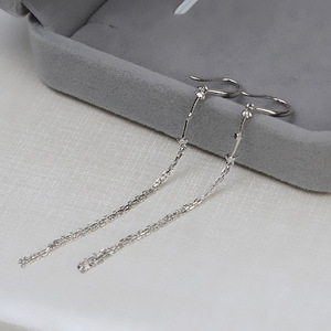 Pendientes de Plata S925 Wenchi con Perlas Pasantes para Mujer, Diseño de Flor, Cruz, Cadena y Estrella de Cinco Puntas, Fornituras de Joyería 5-8 - Product Image 3