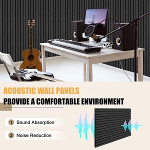 Pannelli Acustici in <span class=keywords><strong>Legno</strong></span> di Quercia Nera con Supporto in Feltro PET Ecologico, Decorazione Moderna per Pareti Interne, Pannelli Fonoassorbenti Akupanel - Product Image 4