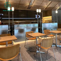 Personnalisé Cafétéria Pizza Boulangerie Café Thé Boutique Carré Hospitalité Café Restaurant Meubles Table et Chaises Ensemble
