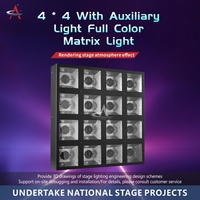 Matrice de lumière LED RGB 16*20W 4*4 4-en-1 IP20 avec plaque auxiliaire DMX et contrôle vocal pour DJ, discothèque, bar, spectacle en direct, hôtel, éclairage de scène JZ1620L