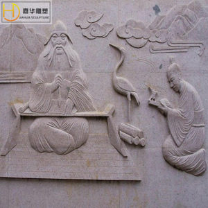 Sculpture JIAHUA, relief en pierre, figures anciennes, design chinois, sculpture murale - Product Image 1