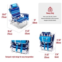 5 Positions Réglable Portable Pliant Sac À Dos Inclinable Salon Camping Chaises De Plage