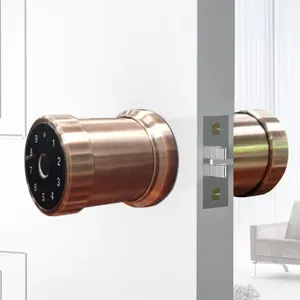 Roeasy Smart Lock Deur Kaart Key Appartement Intelligent Deurslot Van Goede Kwaliteit Aluminium Zwart Bluetooth Smart Deurknop Lock