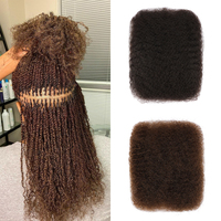 AHVAST Capelli Umani Afro Kinky in Bulk 8-28 Pollici, 100% Capelli Umani per Estensioni Dreadlock, Riparazione e Creazione di Loc, Twists