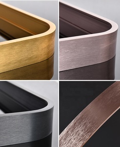 Marco <span class=keywords><strong>de</strong></span> <span class=keywords><strong>Aluminio</strong></span> Decorativo Rectangular con Esquinas Redondeadas, Corte CNC Personalizado, Aleación <span class=keywords><strong>de</strong></span> <span class=keywords><strong>Aluminio</strong></span> Serie 6000, Anodizado, Espejo <span class=keywords><strong>de</strong></span> Pared, Negro, Extra Grande, 1% - Product Image 1