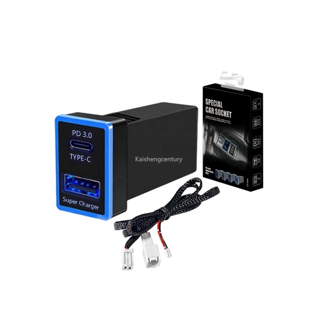 Toyot super super fast  USB Type C Car Charger QC3.0 & PD Type C Car Power Socket for Toyot Land Cruiser Prado 150