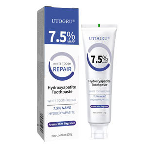 UTOGRU 7.5% hidroxiapatita química anticaries pasta de dientes blanqueadora 120g paquete personalizado para uso doméstico - Product Image 1