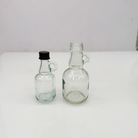 Botol Kaca Mini Transparan Berkualitas Tinggi, Tahan Lama, Laris Manis, 40ml 90ml, Dapat Dikustomisasi dengan Tutup Sekrup untuk Minyak, Minuman, Jus, Anggur