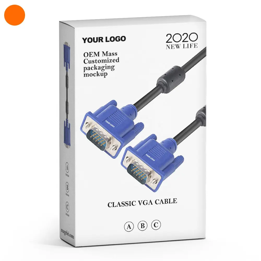 OEM 1.5m 3+4 VGA Male To Male Cable 15pin to 15 pin VGA hd connector Vga cable from magelei